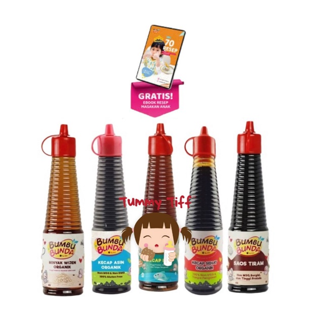 Bumbu Bunda Kecap Bumbu Bunda Kecap MPASI Anti GTM Kecap Bayi Kecap Organik MPASI Penambah Nafsu Makan Penambah Berat Badan BB Booster MPASI Bayi  Anti GTM Saos Tiram Minyak Wijen Kecap teriyaki yakiniku Kecap manis Kecap Asin