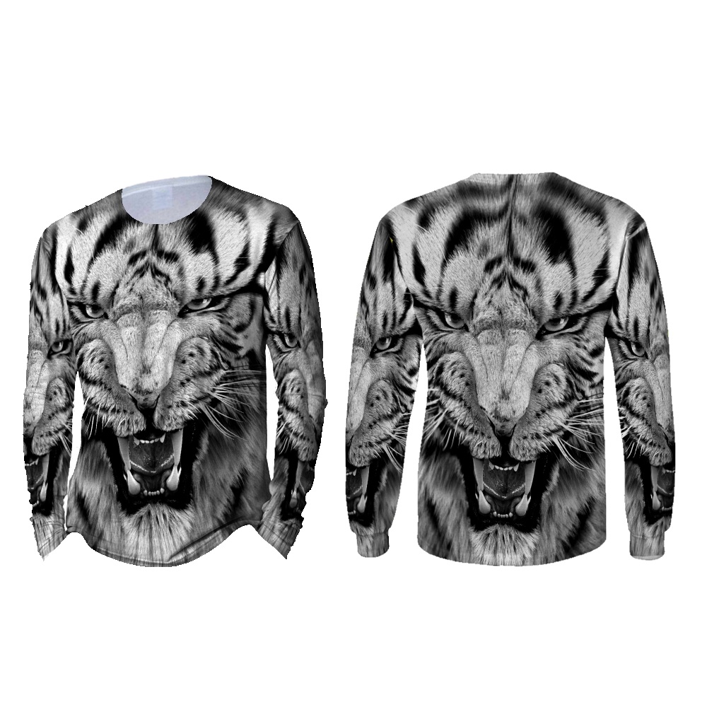 Kaos Harimau / Baju Motif Tiger Baju harimau lengan panjang Custom Fullprint Keren