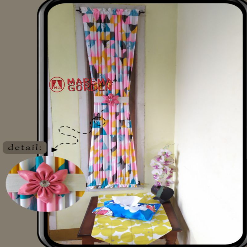 Gorden ikat Minimalis Gorden kupu-kupu bahan tebal