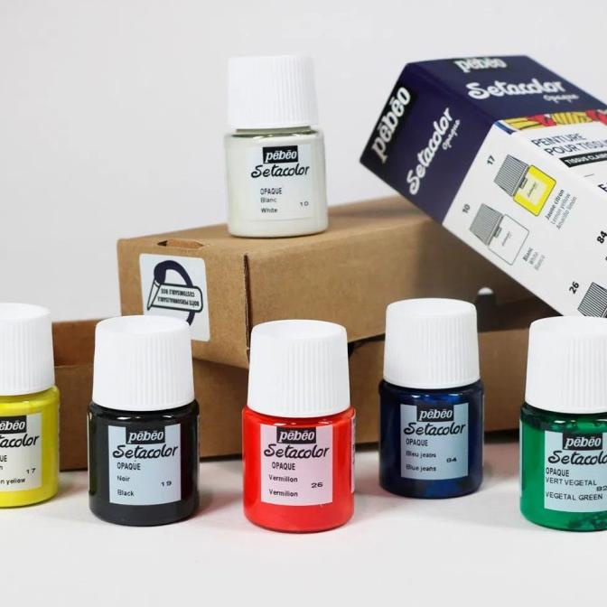 

Pebeo Setacolor Opaque Fabric Paint Color Set Cat Warna Kain DIY