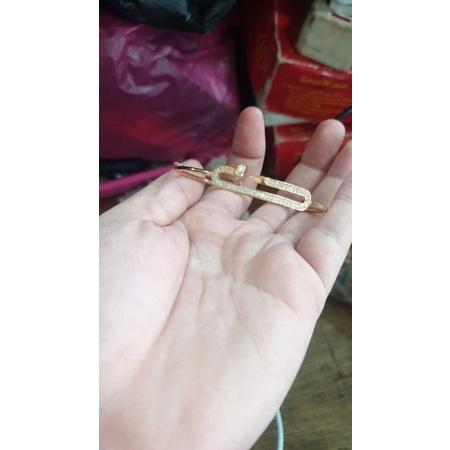 bangle gelang oval kartir paku emas asli 375 8k cantik murah fashion