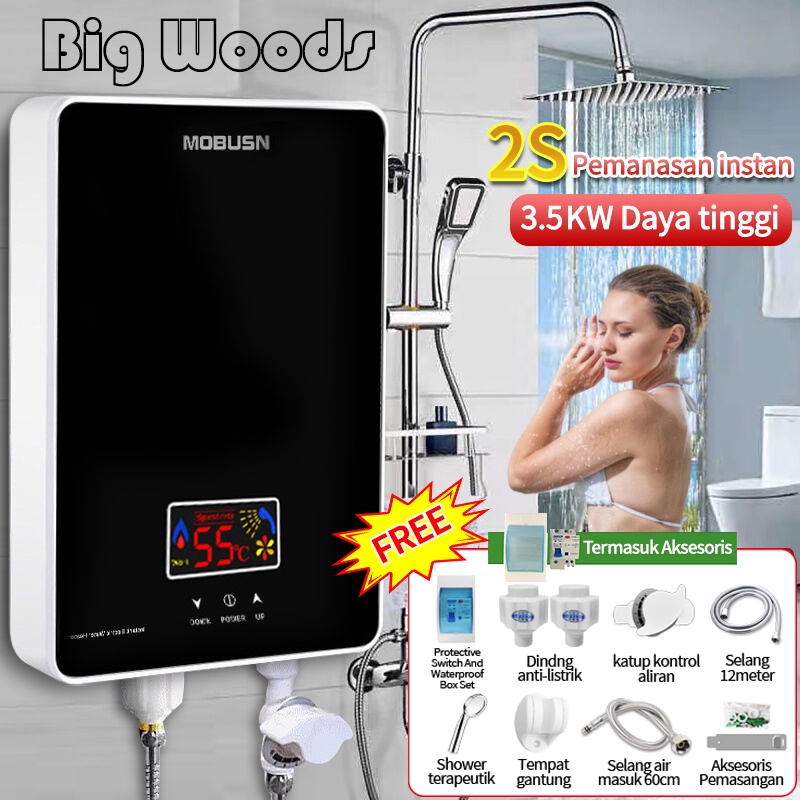 Pemanas air listrik instan yang dipasang di dinding / Water heater /  Kamar Mandi / Instan water hea