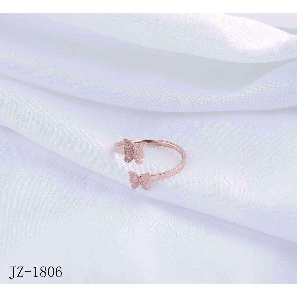 Cincin Titanium Kupu Permata Cantik Perhiasan Fashion 2316/1806