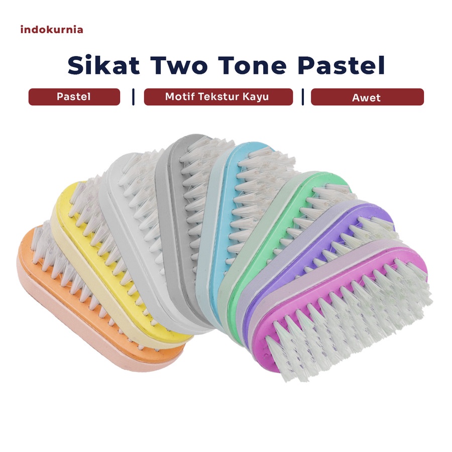 IK - SIKAT OVAL TWO TONE SIKAT BAJU PASTEL MACARON TERMURAH