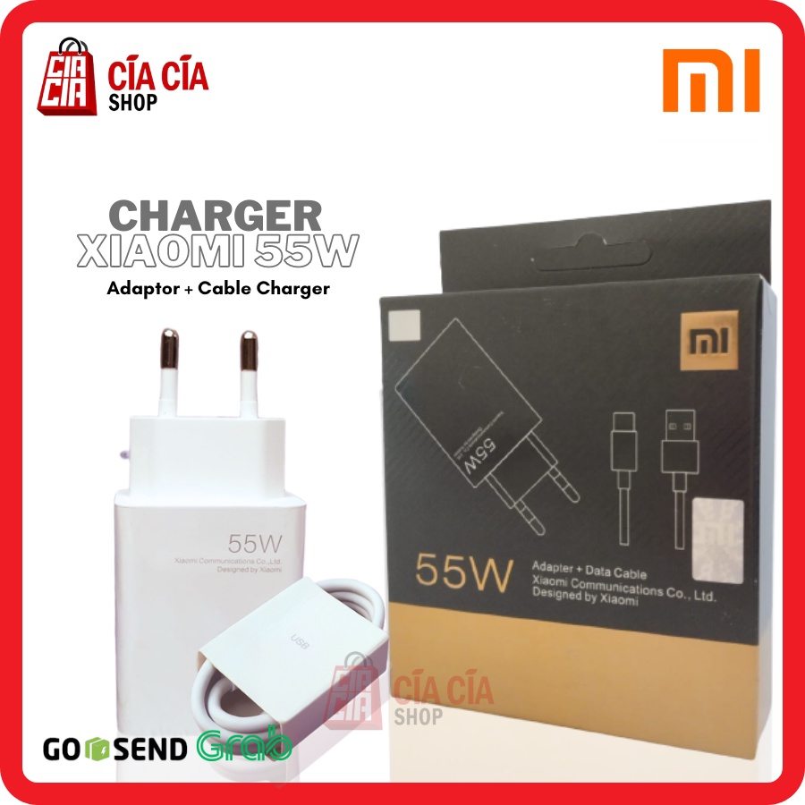 Charger Xiaomi 55W USB Type C Turbo Charge Mi11 Mi 11T Pro Charger Gan zTech Xiaomi 55 Watt