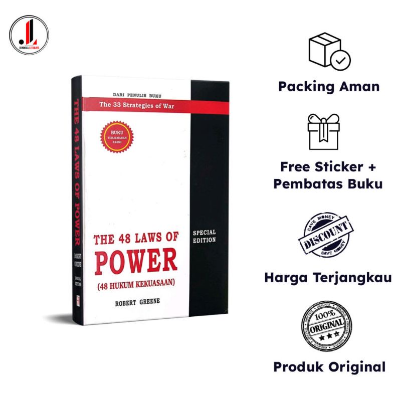 Original - The 48 Laws of Power 48 Hukum Kekuasaan (Hard Cover) - Robert Greene
