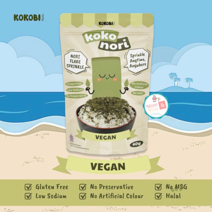 Snack Cemilan Sehat Anak Abe Food KOKO NORI Abon Rumput Laut Tabur 40gr