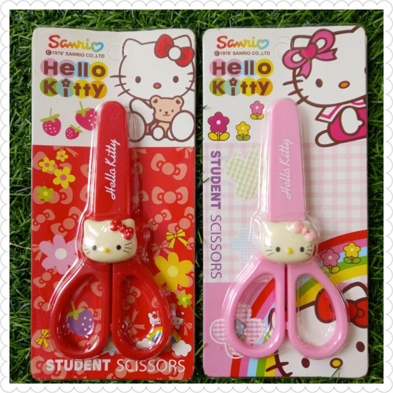 

Gunting hello kitty + penutup / Gunting hello kitty stainless + penutup/ Gunting anak hello kitty / Gunting kertas hello kitty
