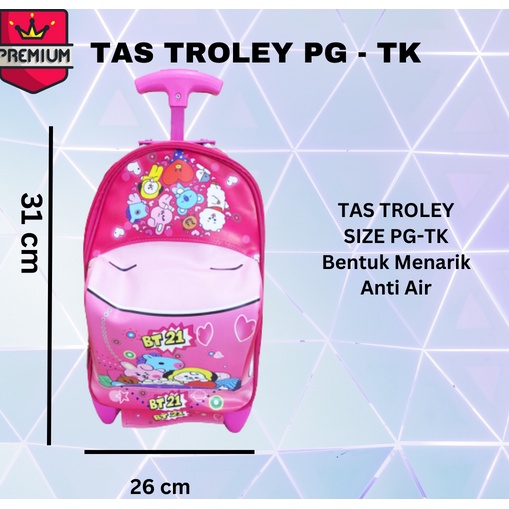 Tas Troley Sekolah TK Hello Kitty 3D On The Road Tas Mobil TROLI OTR HK