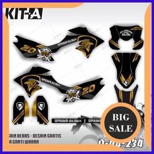 Decal NEW DTRACKER MOTIF SUPERMOTO MILITAN GOLD D-A4-234 1M4R23 accessories