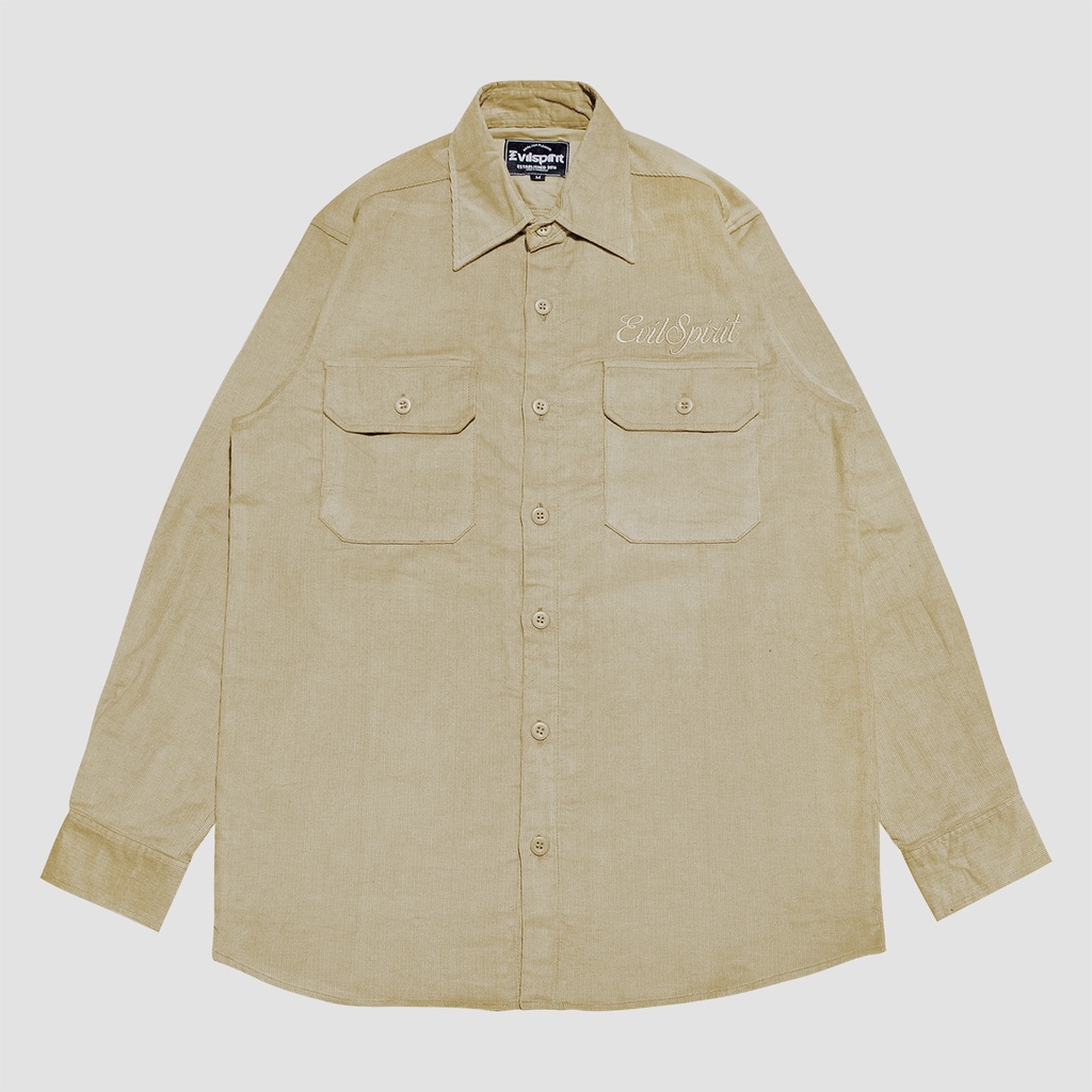 EVILSPIRIT KEMEJA CORDUROY - MOODBOARD CREAM UNISEX