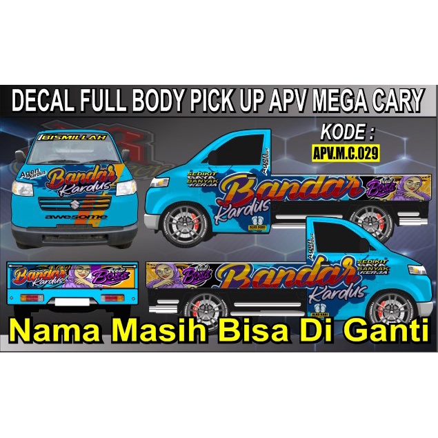Stiker Mobil Apv Pickup Decal Print Sticker Full Body