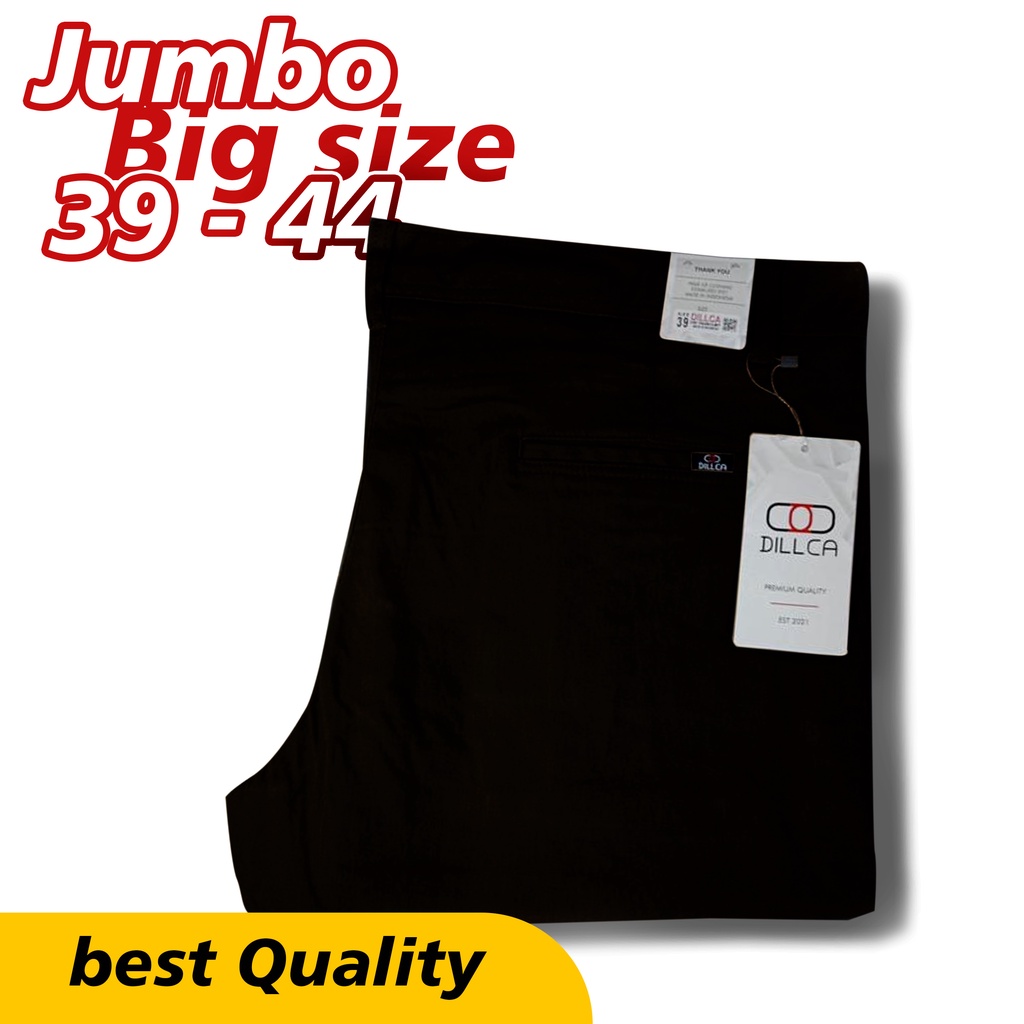 Celana Chinos Panjnag Jumbo Dillca emdere terbaru streach size 39 sampai 44 moca coklat premium distro