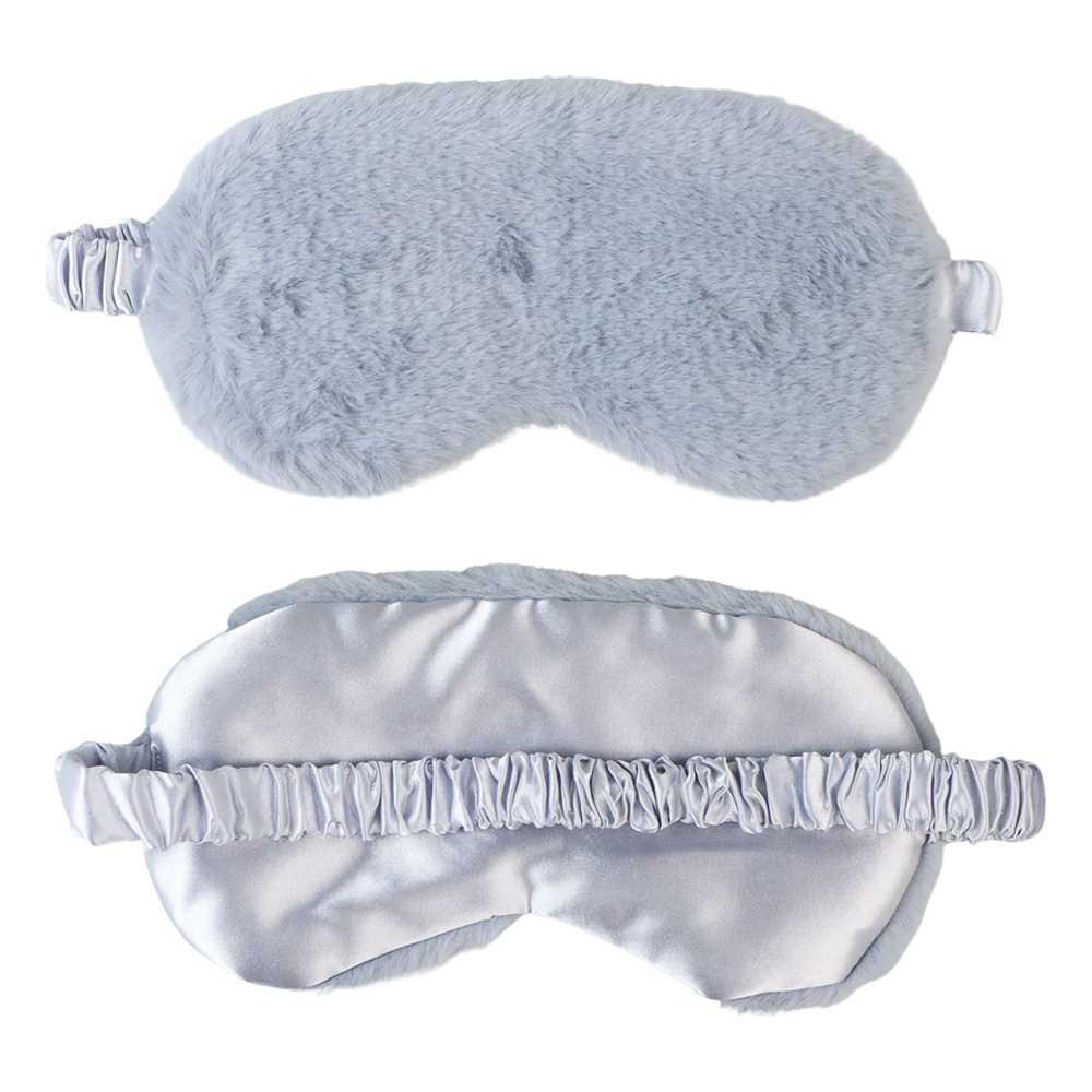 Sleeping Mask Blindfold Eye Patch Penutup Mata Masker Tidur Bulu - 021 - Gray