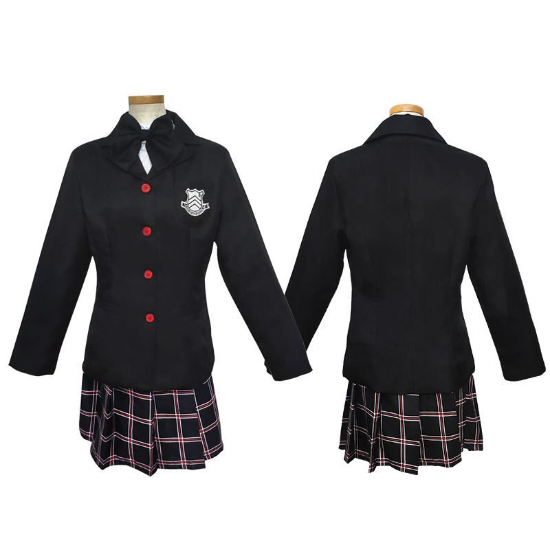 P5 Persona 5 Kasumi Yoshizawa Cosplay Costume Queen Makoto Niijima School Uniform Coat Black Suit
