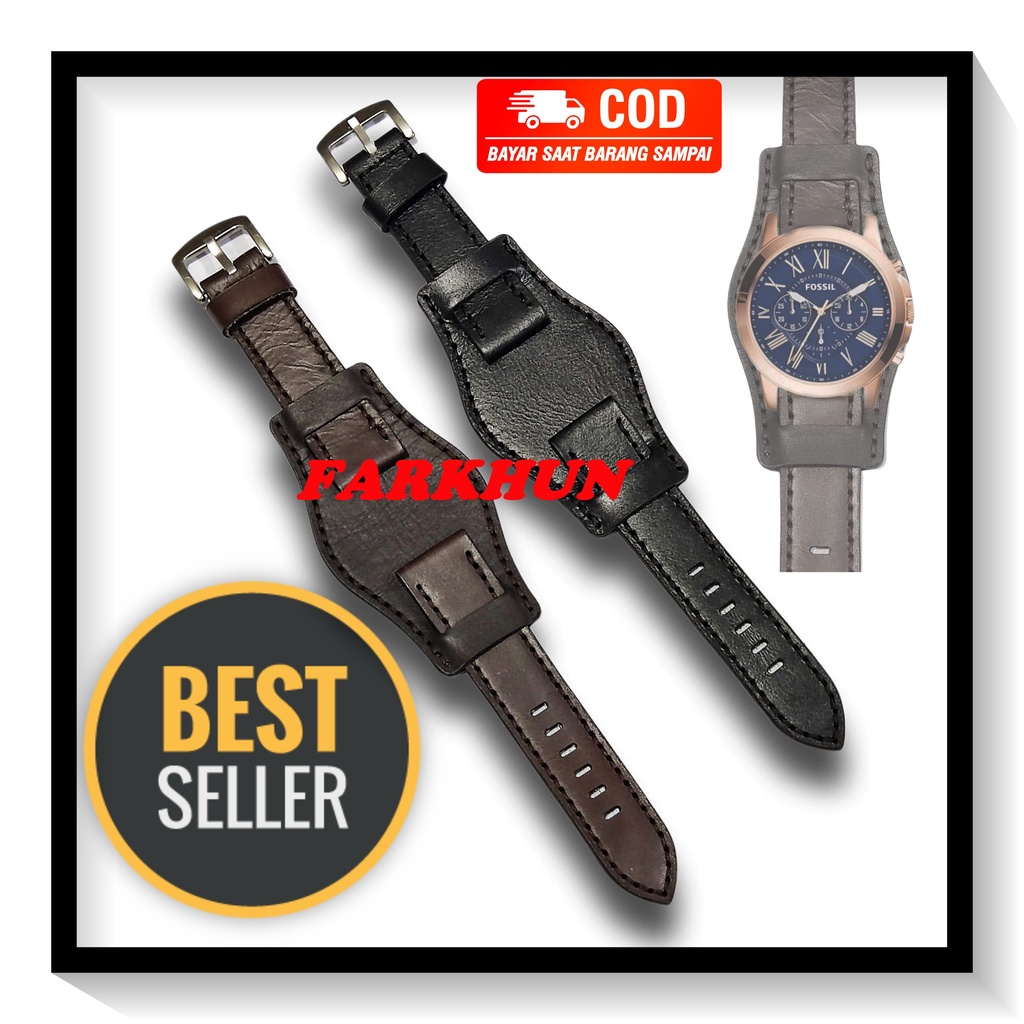 TERBAIK BAND KULIT ASLI MODEL SAYAP 22 24 MM PETERPAN HITAM COKLAT STRAP TALI JAM TANGAN KALEP 22MM 