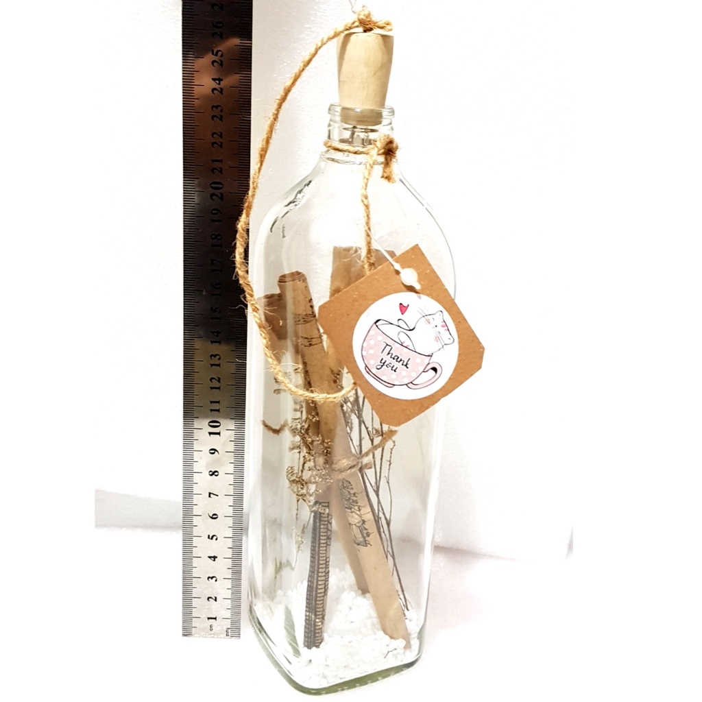 650 ML   Botol wish in jar  Wished Bottle / Kado unik Botol  ucapan / botol Aesthetic klasik / botol ucapan selamat  / Botol Authetic klasik/Jar of notes Wish Jar Messages In a Bottle Capsul  FREE PAPER BAG