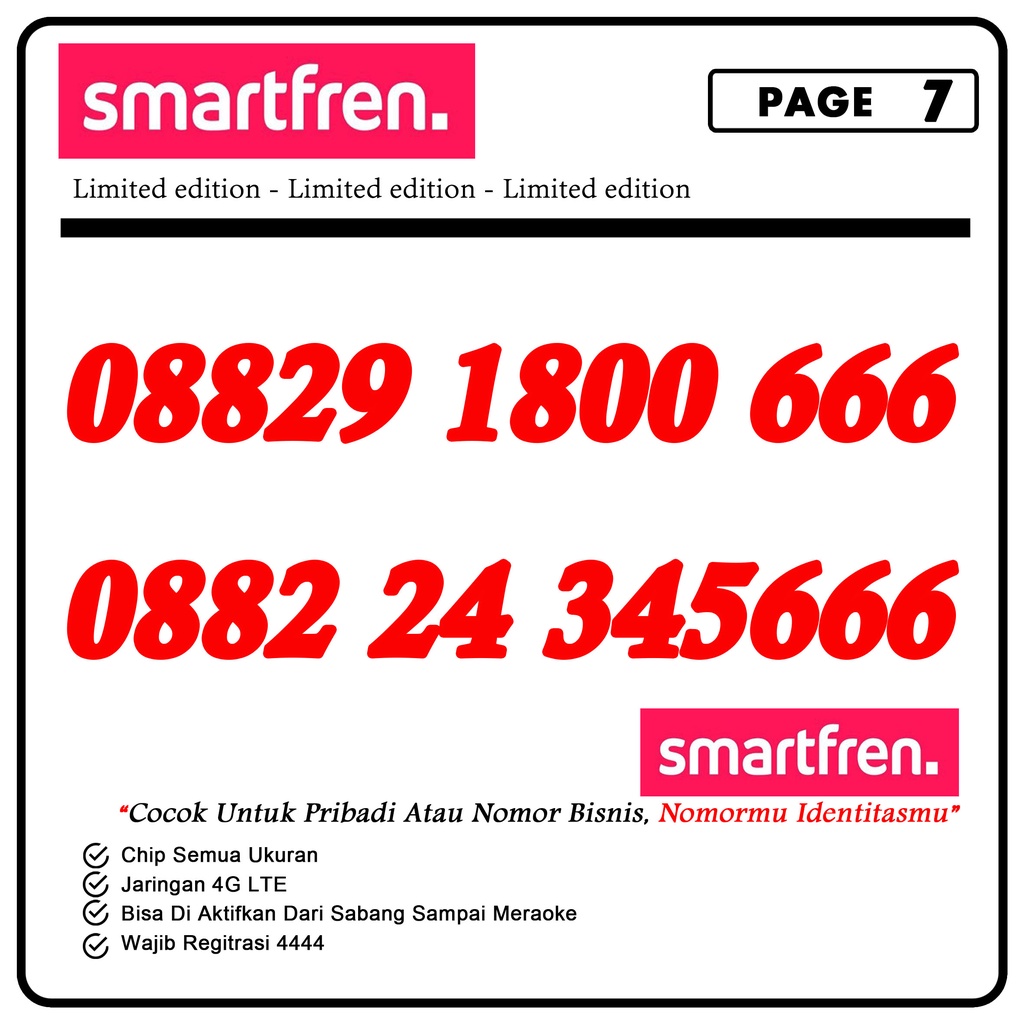 Kartu Perdana Nomor Cantik Smartfren Terbaik