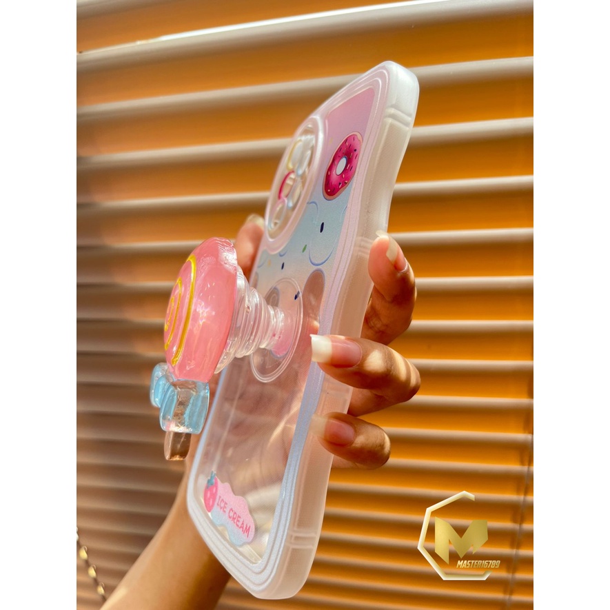 SS275 SOFTCASE ICE CREAM BUTTER WITH CANDY POPSOCKET FOR IPHONE 7 8 7+ 8+ X XS XR XS MAX 11 12 13 14 PRO MAX MA4157