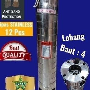 Kipas Pompa Air Satelit Stainless 1Hp 4" U York Submersible Drakos 12