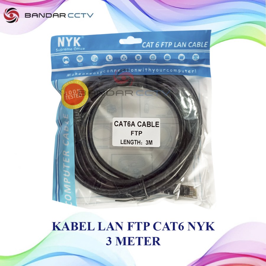 KABEL LAN FTP CAT6A NYK 3 METER KABEL LAN PC