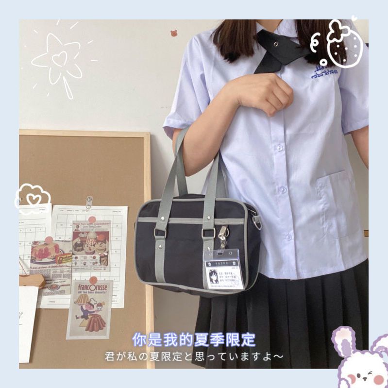 ❇┅▬Sera Jepang Harajuku angin gelap Lolita lucu gadis tas tas siswa perempuan jk seragam tas bahu Messenger tas