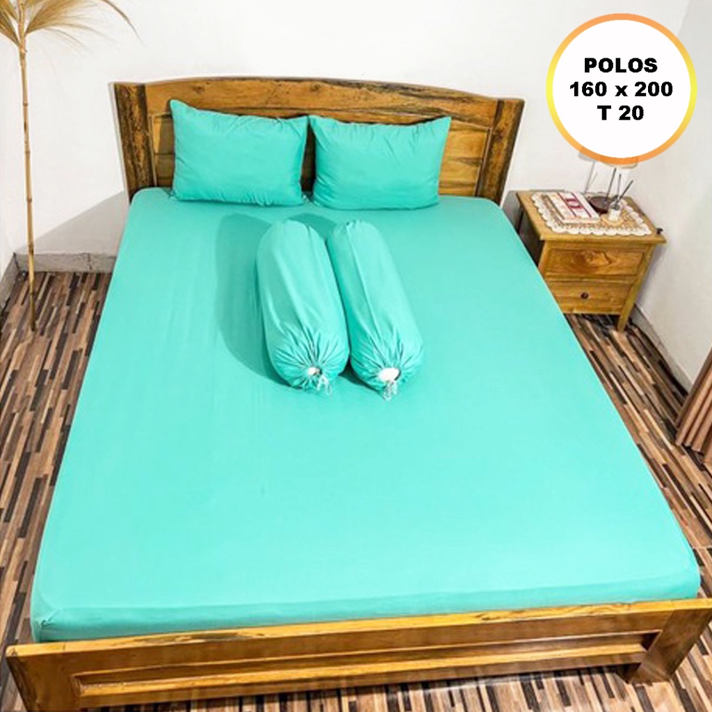 [✅COD] Set Sprei Seprei 160x200 Polos Dan 4 Sarung Bantal Guling Homemade Katun Embos Dekor Dekorasi Kamar Perlengkapan Rumah Terbaru