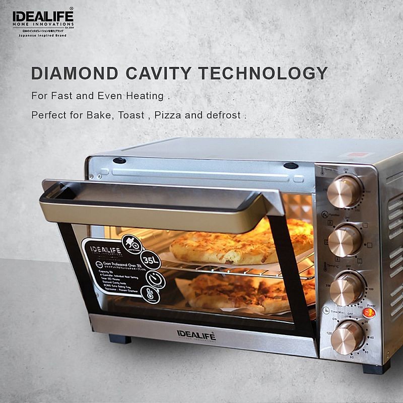 Oven Air Fryer Idealife IL 335 35 Liter Oven Pemanggang Rotiserrie 335