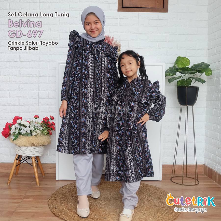 New Set Celana Belvina GD696 GD697 Setelan Celana muslim anak perempuan Setcel anak terbaru harga mu