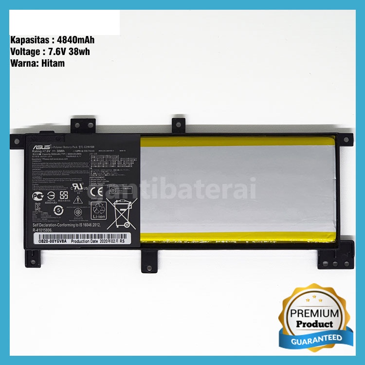 Baterai Laptop Asus x456 a456 a456ur a456uq a456uf x456uj C21N1508 ORI