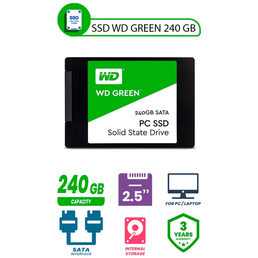 SSD WD Green 120GB 240GB 480GB 1TB SATA 3 2.5 inch