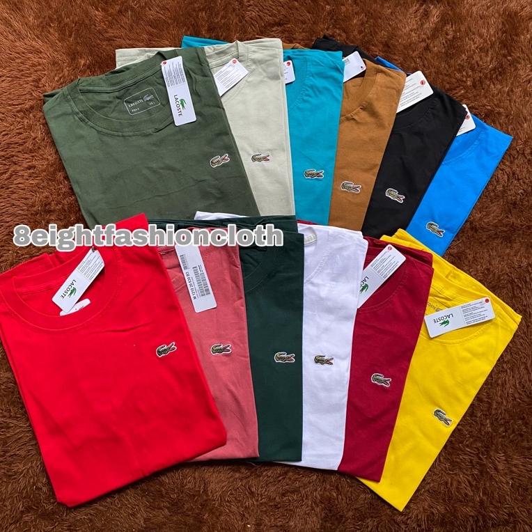 HARGA BERSAHABAT KAOS POLOS PRIA LACOSTE/KAOS PRIA LENGAN PENDEK/TSHIRT LACOSTE BORDIR LOGO ORIGINAL
