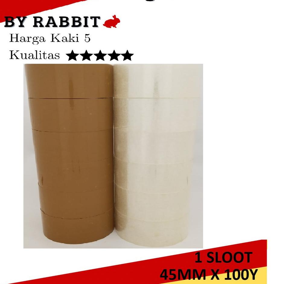 

Terbaru 12.12 LAKBAN 45MM x 100YARD 45MC LAKBAN BENING COKLAT 1SLOT 6ROL grosir