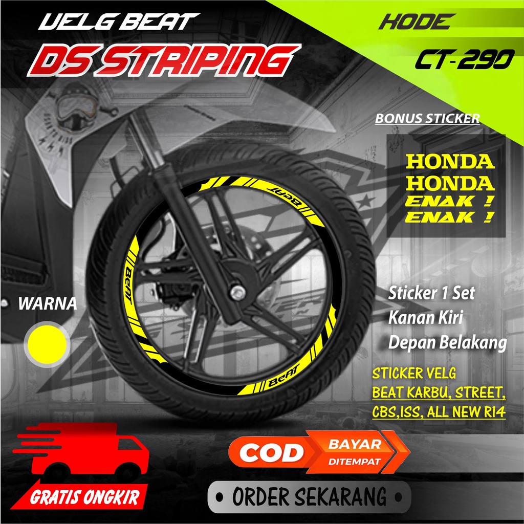 Ct-290 Cutting Stiker Velg Beat Ring 14 variasi pelek motor murah bagus