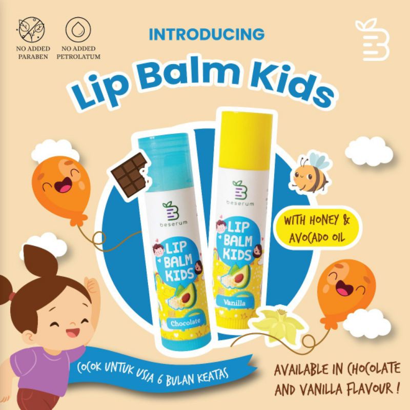 Beserum Lip Balm Kids 5gr - Lip Balm Anak