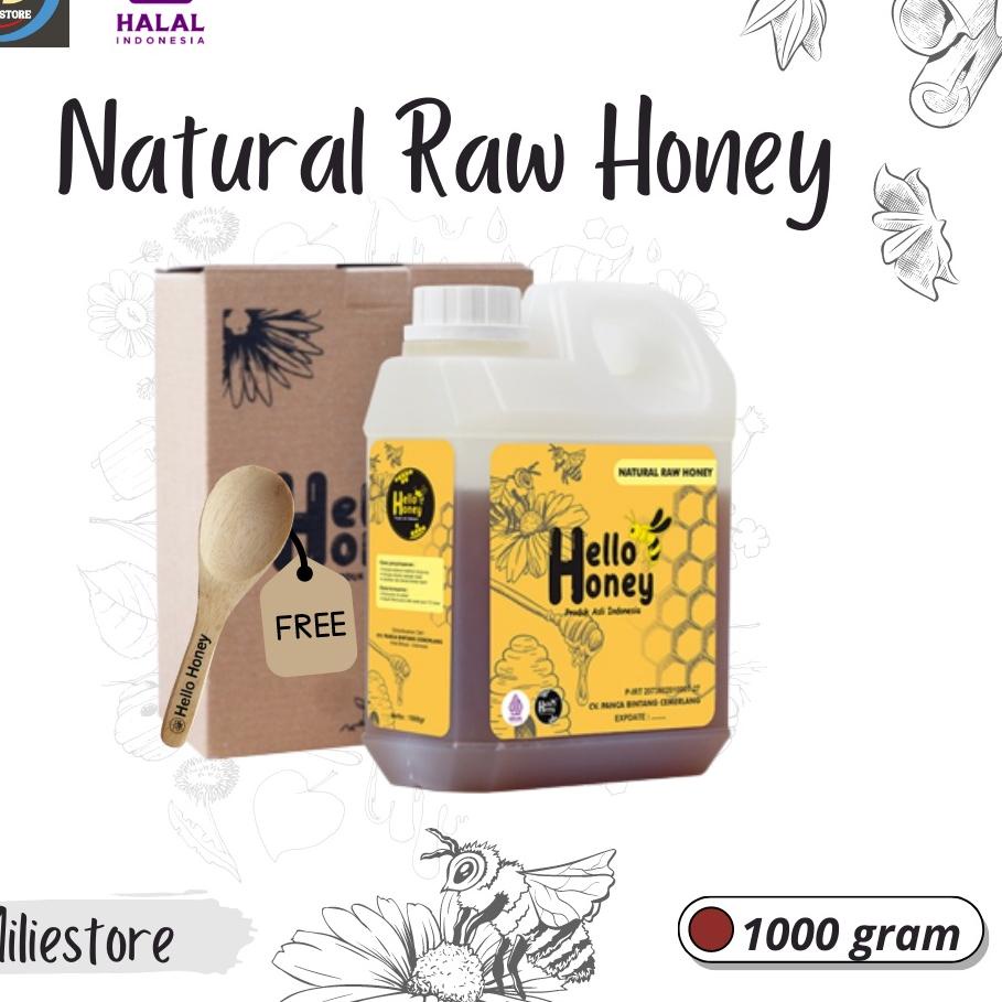 

➬ Asli Murni Natural Raw Honey 1 Kg Manis - Hello Honey ❊