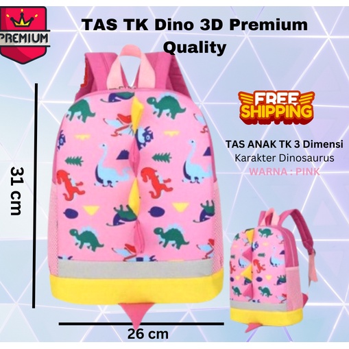 COD ~ Tas Ransel UNIK  3D bentuk Dino Dinosaurus / Tas Anak Karakter bentuk Dinosaurus lucu / tas sekolah anak paud / tas sekolah anak TK/ TAS DINO TK