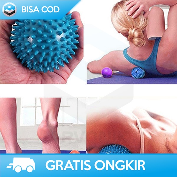 BOLA TERAPI MASSAGE BALL UNTUK YOGA FITNESS 7.5CM MATERIAL DARI PVC