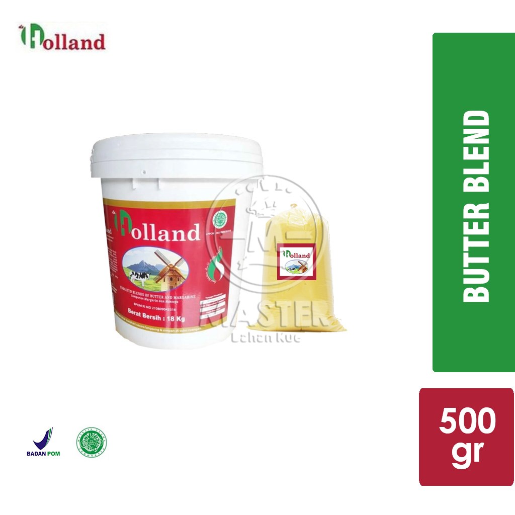 

De Holland Red Butter Blend / Unsalted Blend Butter Margarin [500 gr]