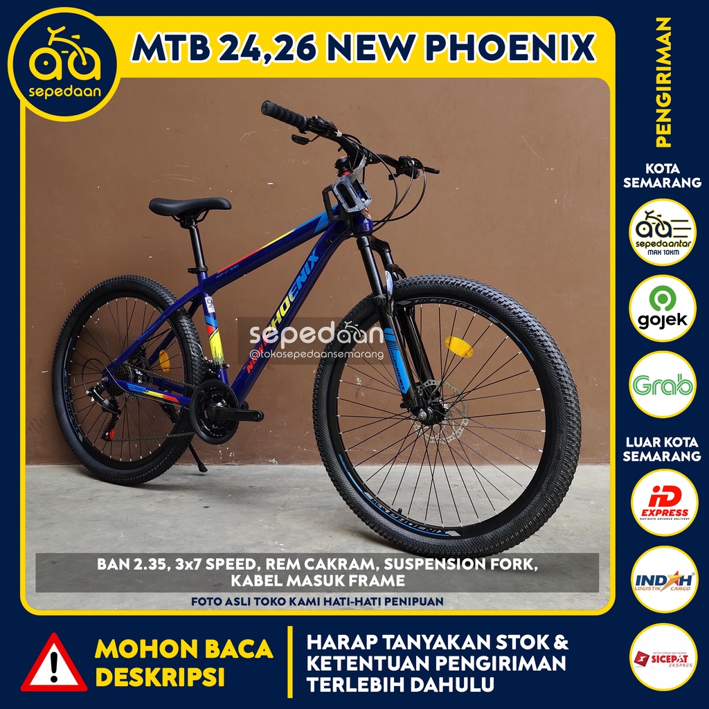 Sepeda Gunung MTB 24",26" NEW PHOENIX - 4 (CARGO)