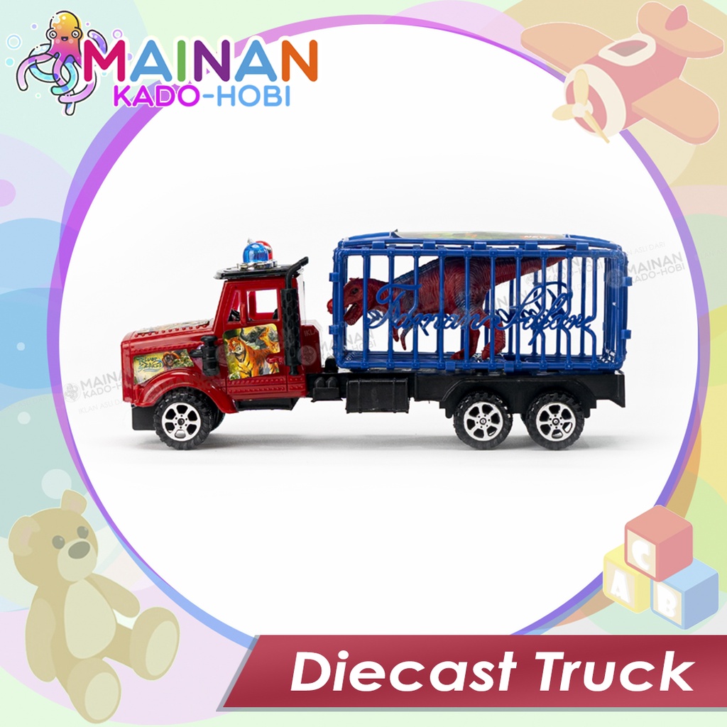 HADIAH MAINAN ANAK MINIATUR DIECAST TRUCK ANIMAL HEWAN DINOSAURUS