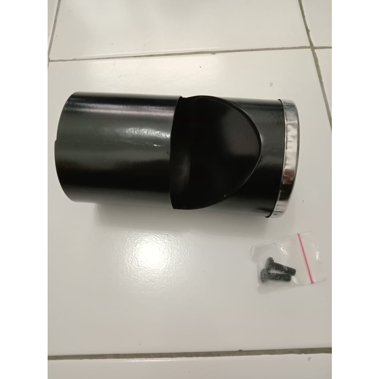 Black Muffler Buntut Knalpot Hitam Logo Xpander