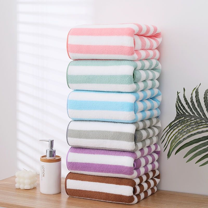 Handuk Mandi Strip Handuk Mandi Dewasa Berkualitas Ukuran 140cm X 70cm Bahan Microfiber J2A2