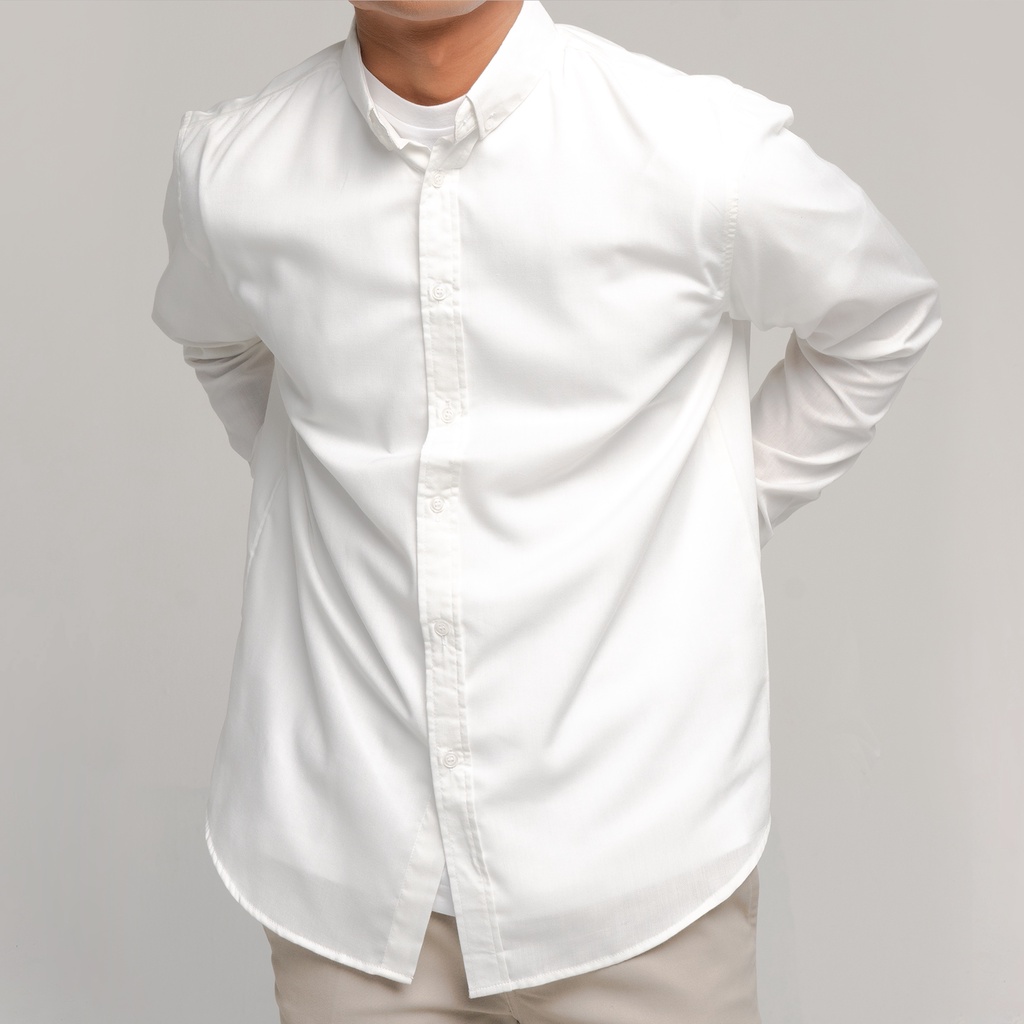 ORCA Kemeja Panjang Nova Basic Shirt White