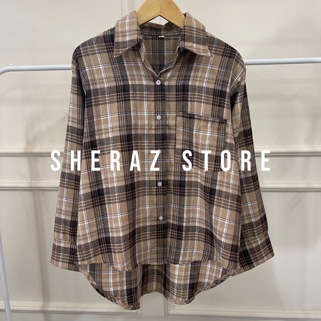 Kemeja Flanel Jumbo Ld 120 140 FLANELY SHIRT OVERSIZE XXL 5L Atasan Kemeja Kotak Wanita Remaja Terbaru