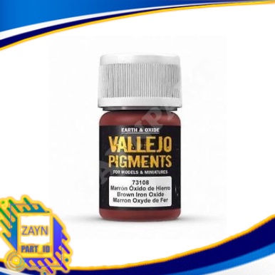 Vallejo Pigments 73108 Brown Iron Oxide - Dioarama model kitt Potongan Harga