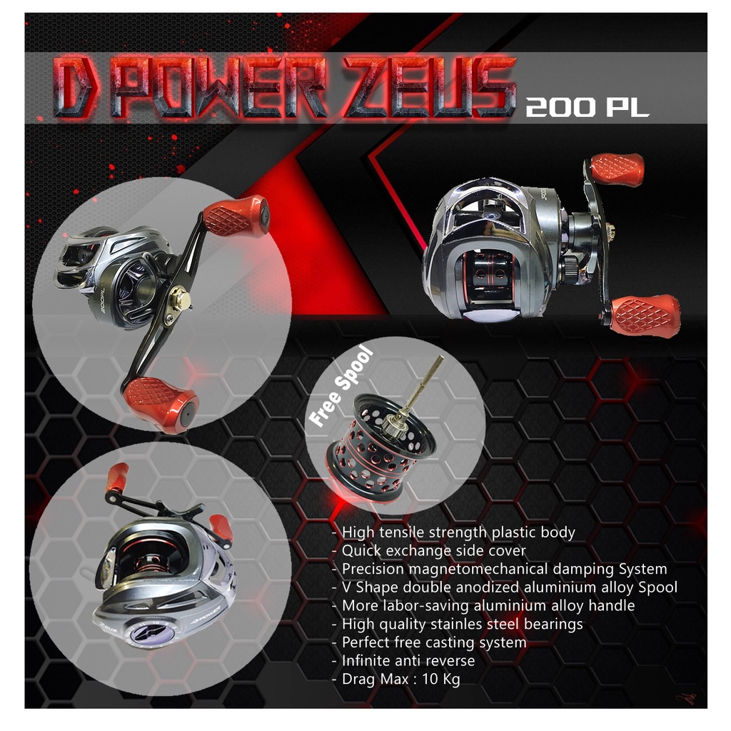 REEL BC D'POWER ZEUS 200PL Double Spool + SOFT LURE