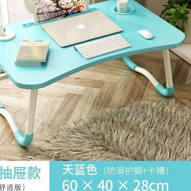 ☝ Meja Belajar USB Meja Laptop Laci Meja Lipat USB + Laci ✤