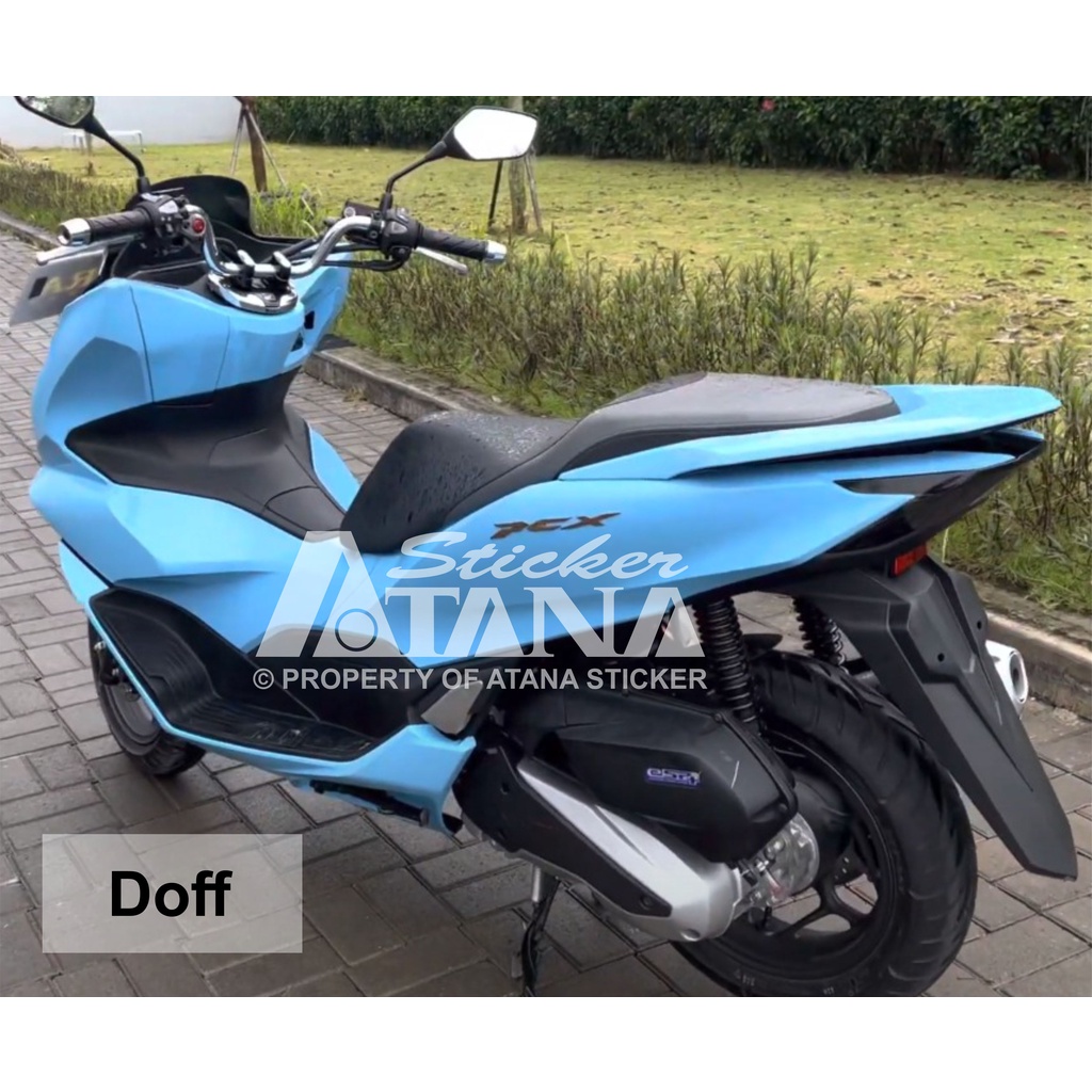 Skotlet Biru Muda Glossy Doff Transparan Stiker Ice Blue Aqua Decal Anti Gores Gilap Metalik Dop Tembus Hybrid Smoke Variasi Aksesoris Dekorasi Motor Mobil Scolite Interior Eksterior Kaca Dinding Aquarium Kulkas Furniture Lampu Headlamp Yamaha PCX Vixion