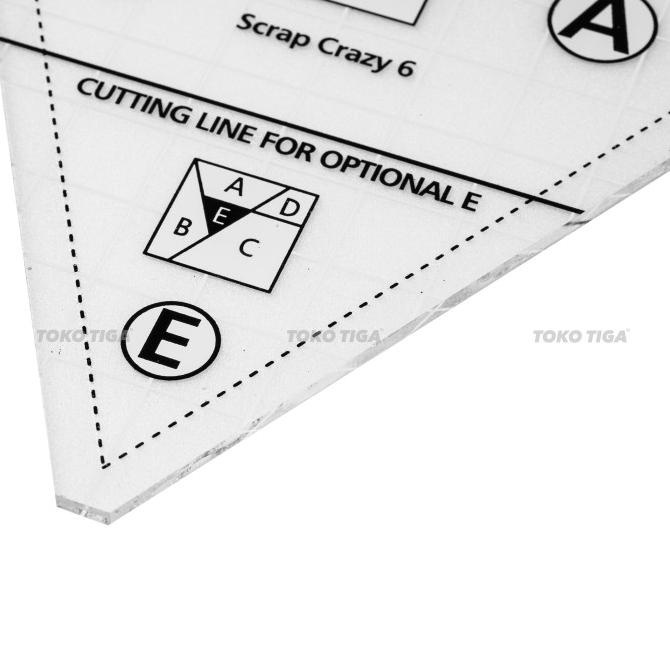 

Penggaris Patchwork Quilting Scrap Crazy 6 Inch (Cgrmt-6)